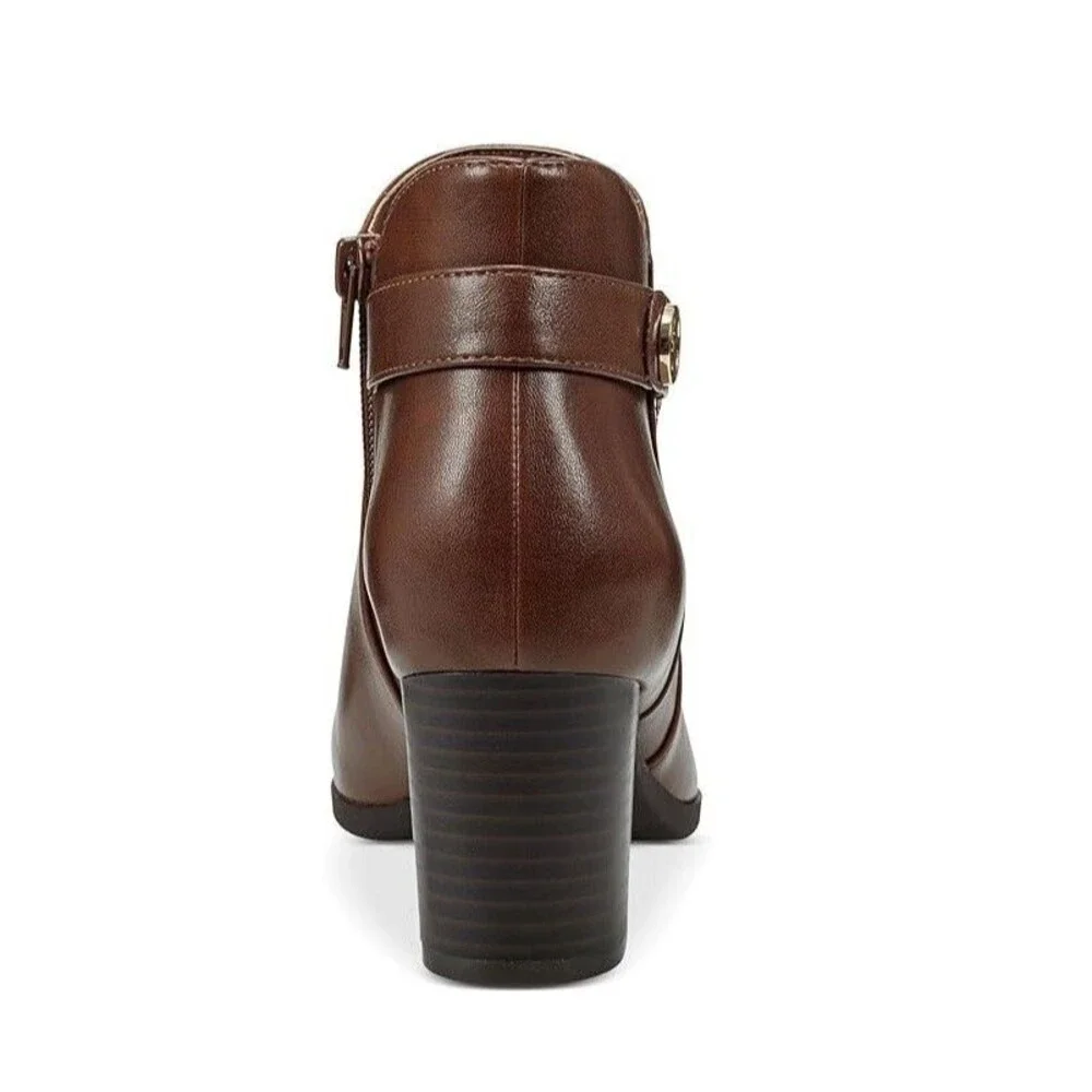 Giani Bernini Womens 8 M Mocha Artemyss Faux Leather High Heel Booties NIB QV1